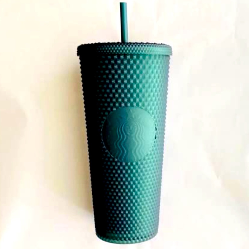 NWT: Starbucks Dark Green Studded Tumbler 24oz